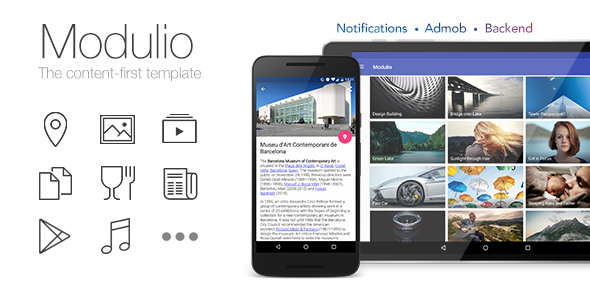 Módulo para Android – News/Directory/Wallpapers/Music/City App
