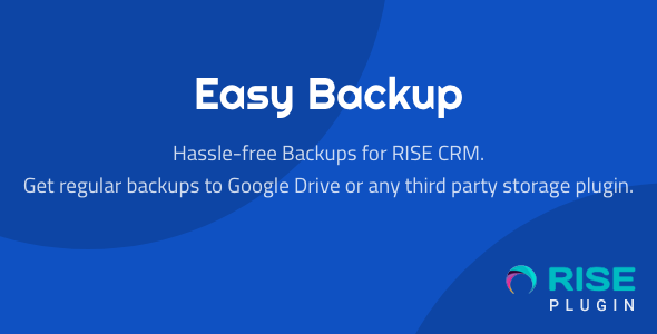 Backup fácil – backups regulares para ascensão CRM
