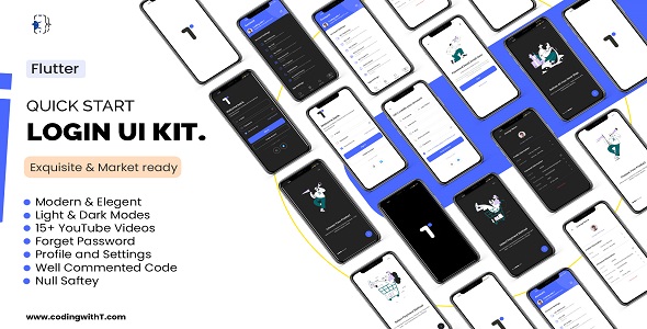 Kit de Login Flutter Login Sleek & Modern – Economize horas de esforço