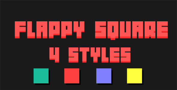 Flappy Square – HTML5 Mobile Game – Android & iOS HD