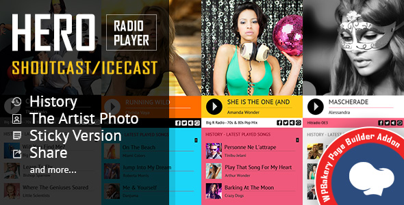 Hero – Shoutcast e Icecast Radio Player para WPBakery Page Builder