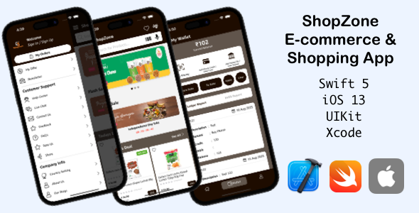 ShopZone E -Commerce & Shopping IOS App Modelo – Swift
