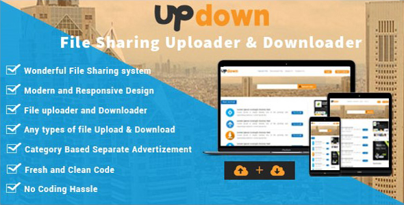 Updown – Uploader de compartilhamento de arquivos / youtube / downloader e blog