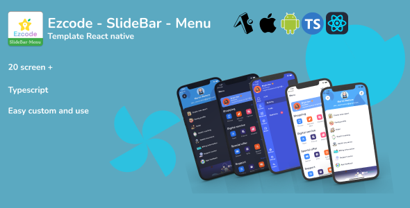 Modelo nativo de barra de barra ezcode-menu-slide reave