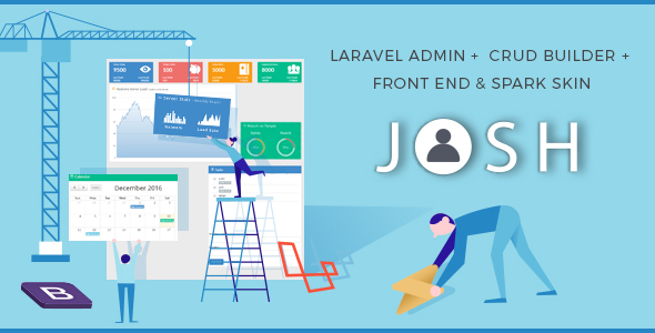 Josh – Modelo de Administração do Laravel + Frente + Crud