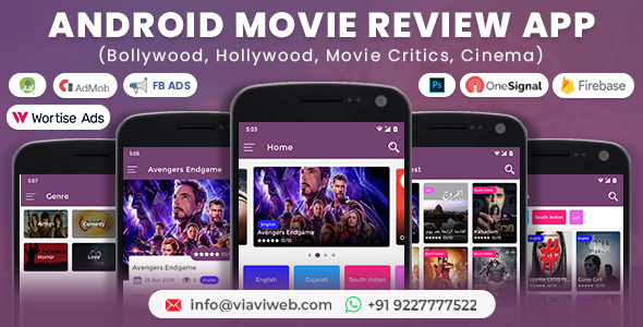 App Android Movie Review (Bollywood, Hollywood, Critics de cinema, cinema)