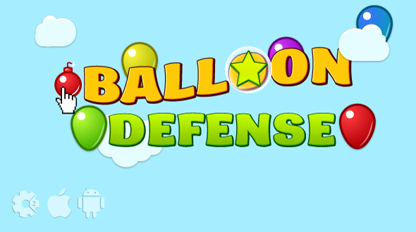 Balloon Defense – jogo HTML5. Construct2 (.capx) + anúncios móveis + casaco