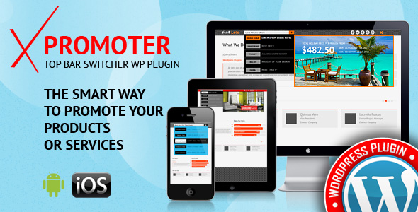 XPROMOTER – Plugin de WordPress responsivo para o comutador de barras superiores
