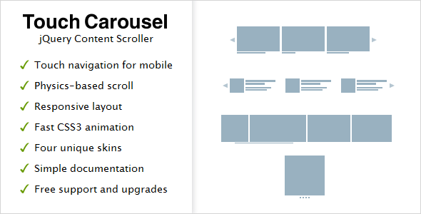 Touchcarousel – roller de conteúdo de jQuery e controle deslizante