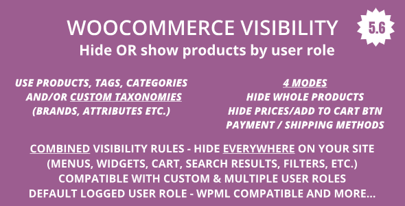 WooCommerce ocultar produtos, categorias, preços, pagamento e envio por função de usuário