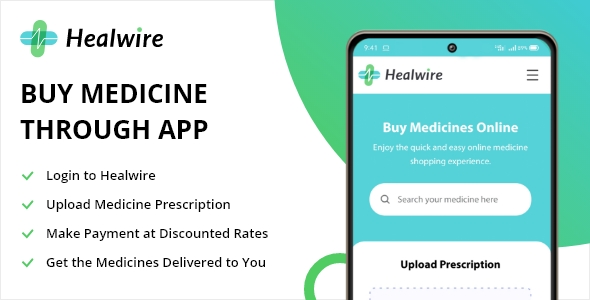 Android de Healwire – loja médica on -line