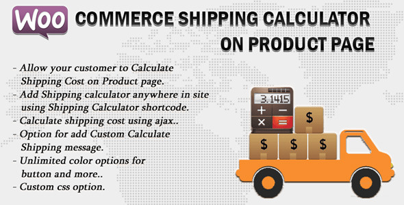 Calculadora de custos de remessa WooCommerce na página do produto