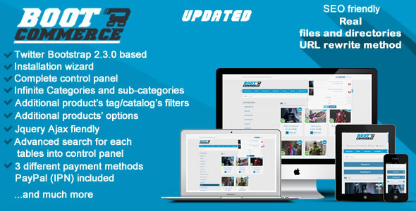 BootCommerce – comércio eletrônico Twitter Bootstrap Baseado