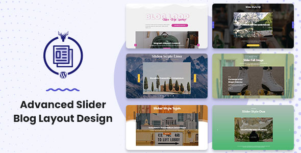 Design de layout do blog avançado de slider