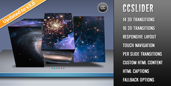 Ccslider – plugin de apresentação de slides 3D jQuery