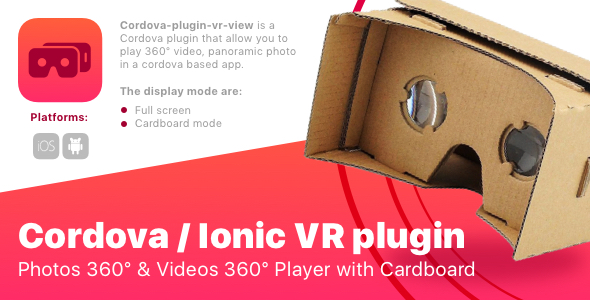 Cordova / Ionic VR Plugin – Foto 360 Video 360 Player com papelão