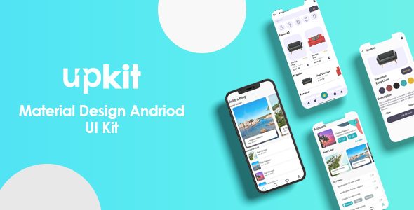UPKit – Kit de Ui Android de Design de Material | 3 designs de aplicativos incluídos