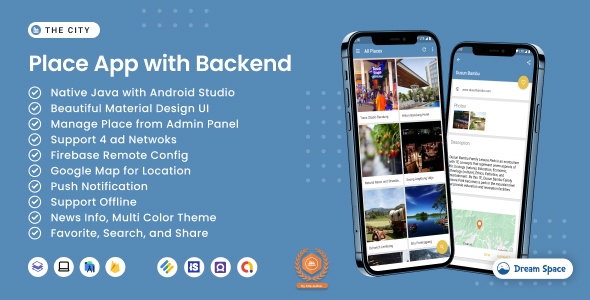 O aplicativo da cidade – local com back -end 7.6