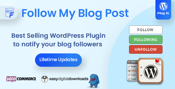 Siga minha postagem no blog – Plugin WordPress / WooCommerce