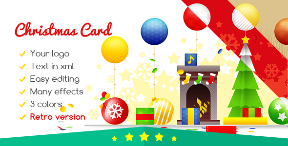 Caixa de presente de cartão de Natal