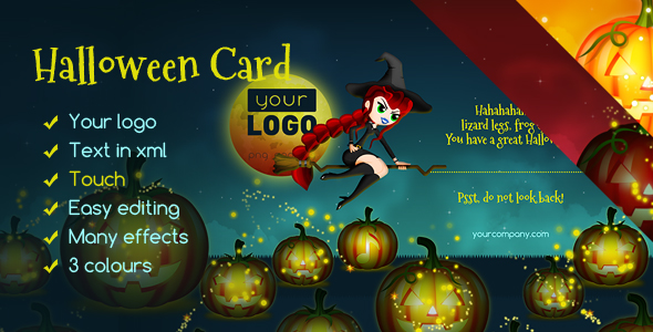 Bruxa de Halloween Card