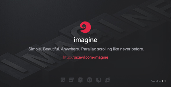 Imagine – efeitos de rolagem de paralaxe e animações de paralaxe