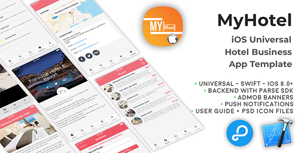 MyHotel | IOS Universal Hotel App Modelos (Swift)