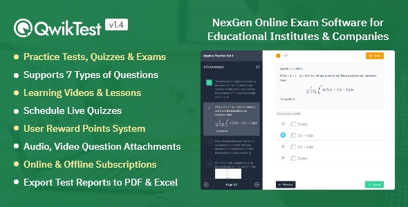 QWIKTEST – Exame online Nexgen e software Quiz