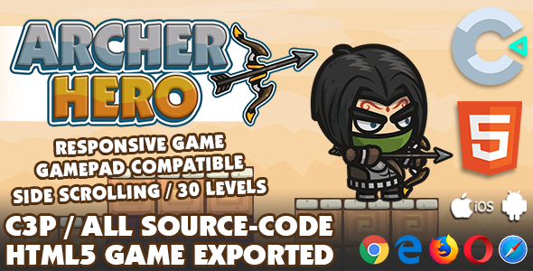 ACHER HERO HERO HTML5 Game – com Construct 3 All -Source -Code