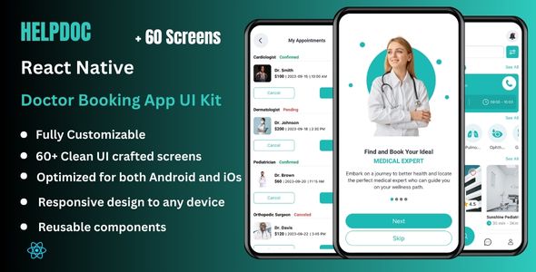Helpdoc – agenda de consultas médicas React React Expo App App Kit
