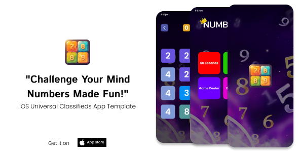 Númeroz | Modelo de jogo de tabuleiro universal iOS (SWIFT)