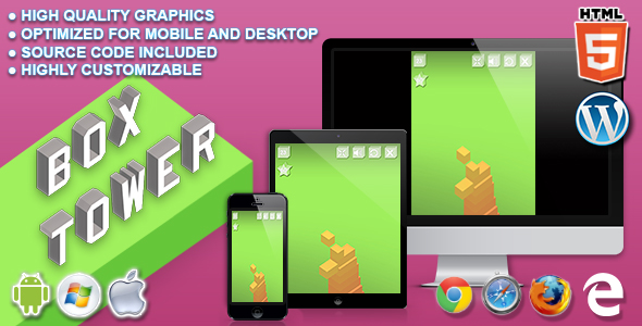 Torre de caixa – jogo de habilidade HTML5