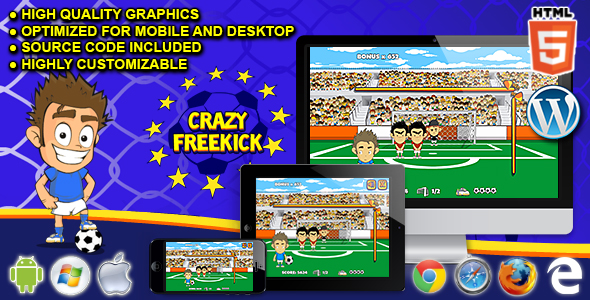 Crazy Freekick – jogo esportivo html5