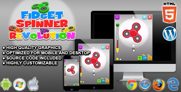 Fidget Spinner Revolution – HTML5 Skill Game