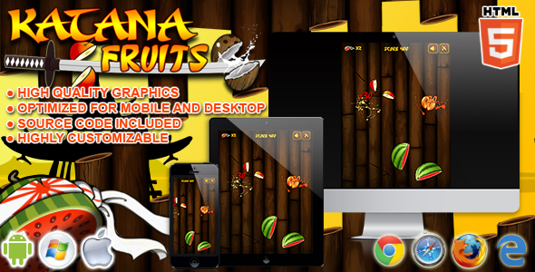 Frutas Katana – jogo HTML5