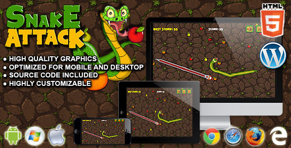 Ataque de cobra – jogo de sobrevivência html5