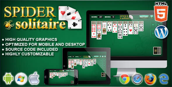 Spider Solitaire – jogo HTML5 Solitaire
