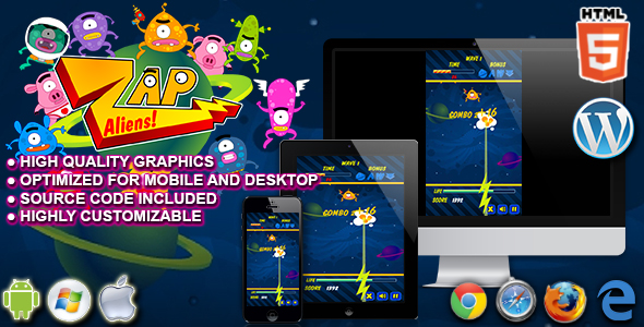 Zap Aliens – jogo de arcade html5