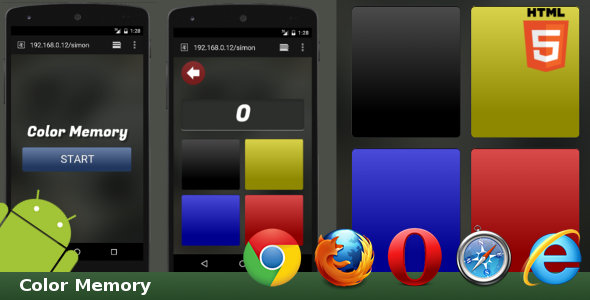 HTML5 Memória colorida