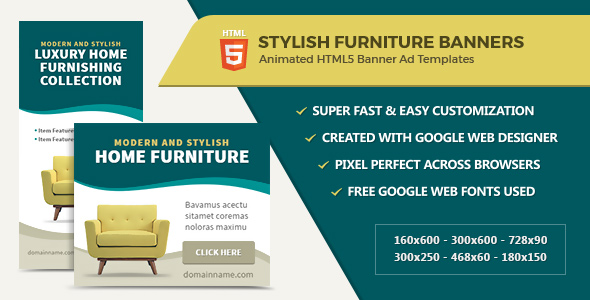 Móveis Decoração de casa Banner ADS – HTML5 GWD