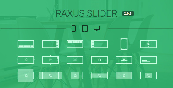 Slider Raxus / Slider Avançado HTML5 fácil de usar