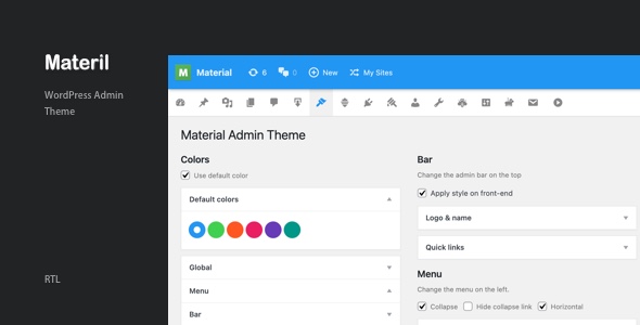MATIL – WordPress Projeto de material Admin tem tema