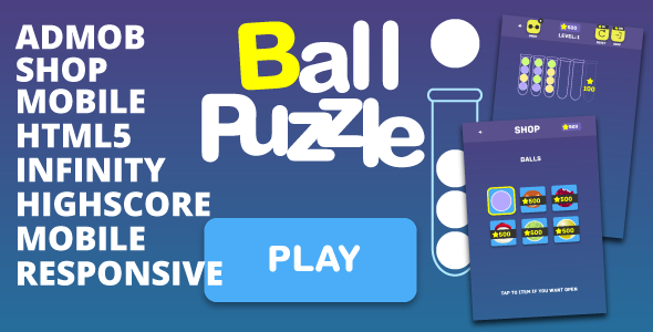 Puzzle de bola – html5, celular, admob, loja, c3p, toque/mouse