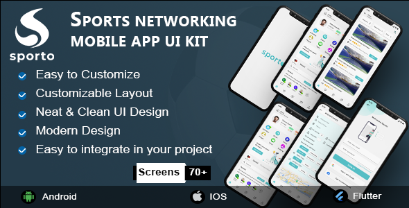 SPORTO – KIT UI FLUTTER (Redes esportivas)