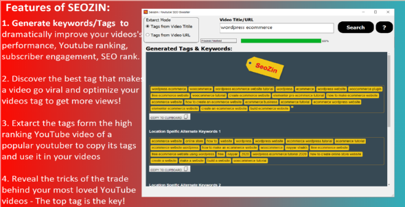Seozin: YouTube Seo Booster