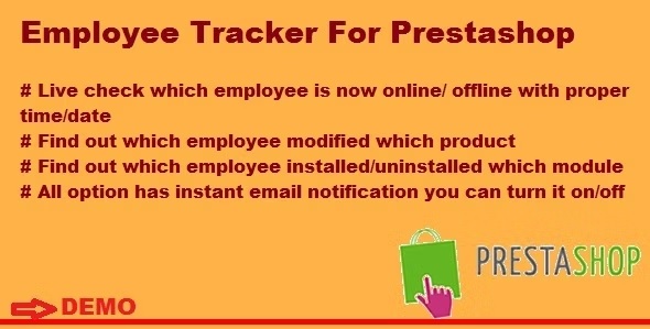 Tracker de funcionários para Prestashop