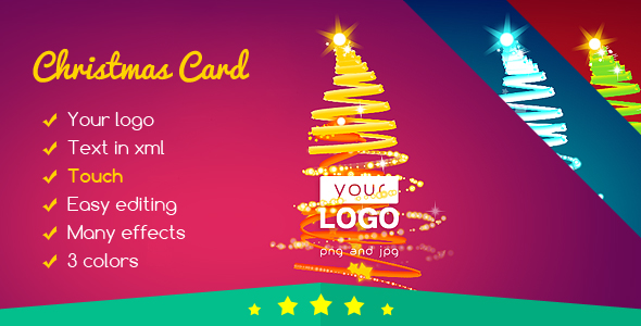 Cartão de Natal da Árvore das Luzes