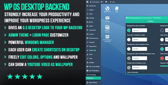 WP OS Desktop Backend – mais do que um tema de administrador do WordPress