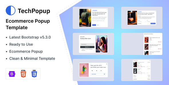 Techpopup – Modelo HTML pop -up de comércio eletrônico