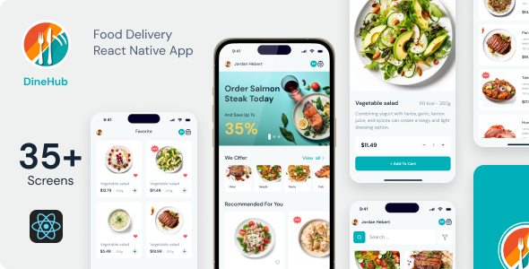 DineHub – Aplicativo de entrega de comida de restaurante | CLI 0,72,4 | TypeScript | Store Redux | Painel de administração da orquídea